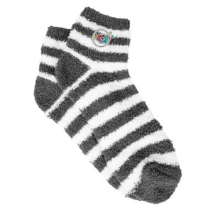 Embroidered Fuzzy Stripe Socks