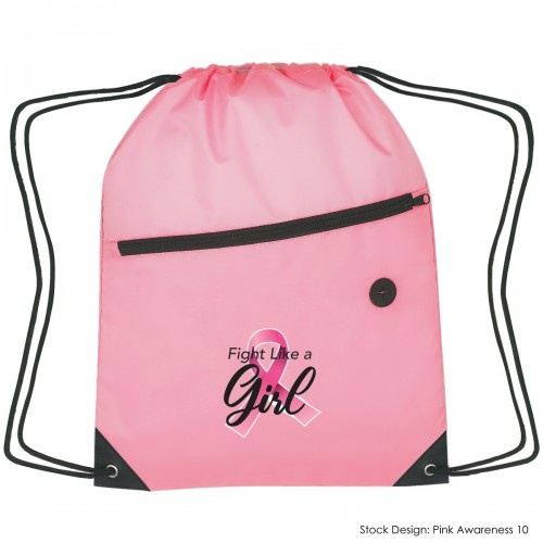 Breast Cancer Awareness Hit Sports Pack with Front Zipper