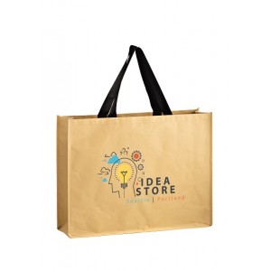Non-Woven Hybrid Tote with Paper Exterior - 24x6x18