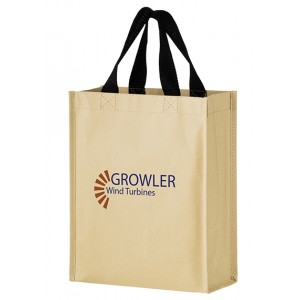 Non-Woven Hybrid Tote with Paper Exterior - 9.25x4.5x11.5