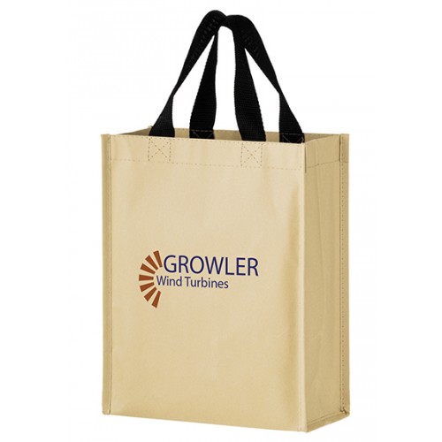 Non-Woven Hybrid Tote with Paper Exterior - 9.25x4.5x11.5