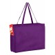 Non-Woven Over-The-Shoulder Tote Bag with Side Pockets - 16x12x6