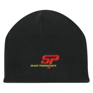 Embroidered Double Layer Fleece Beanie