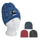 Embroidered Heathered Knit Beanie Cap