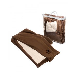 Embroidered Micro Mink Sherpa Blanket