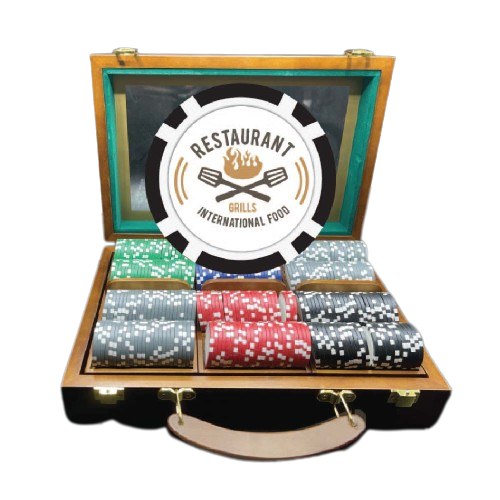 300 Walnut Luxury Custom Poker Chip Set - 8 Stripe