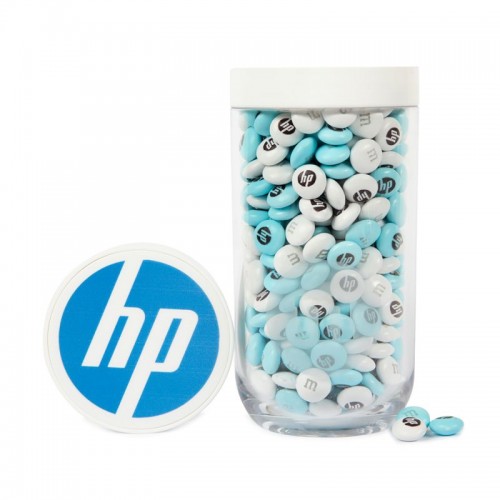 Personalized M&M's Gift Jar With Printed Customized Lid