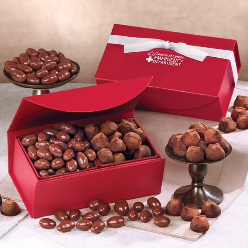 Milk Chocolate Almonds & Cocoa Dusted Truffles Medium Gift Box