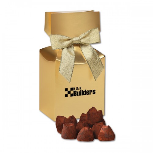 Cocoa Dusted Truffles Gift Box With Bow