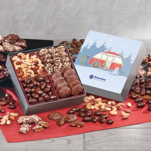 Holiday Gift Box with Gourmet Treats