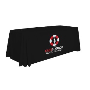 Stain-Resistant 3-Sided Table Throw (Full-Color Imprint, One Location)
