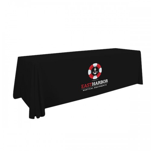 Stain-Resistant 3-Sided Table Throw (Full-Color Imprint, One Location)