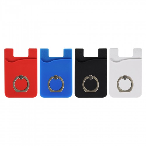 Custom Logo Mobile Wallet w/ Ring Phone Grip