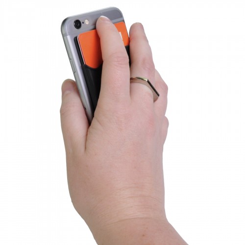 Custom Logo Mobile Wallet w/ Ring Phone Grip