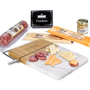 Marble Cutting Board Charcuterie Set - Includes Food