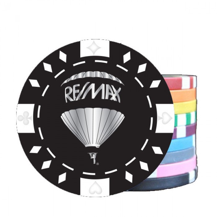 Diamond Suited Hot Stamp Custom Poker Chips