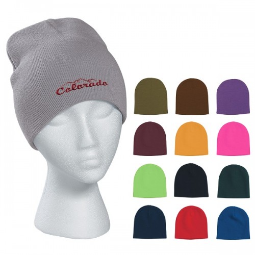 Embroidered Knit Beanie Cap