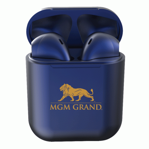 Midnight Blue Luxury Custom Logo Wireless Earbuds - InPods 