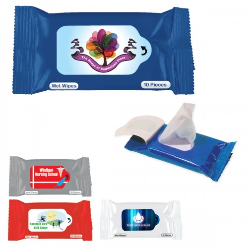 Custom Logo Antibacterial Wet Wipe Packets