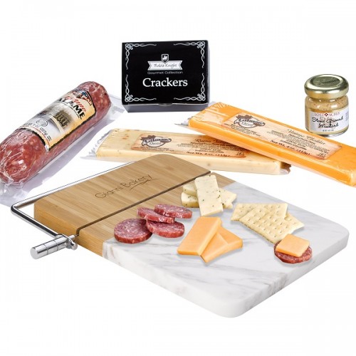 Marble Cutting Board Charcuterie Set - Includes Food - G